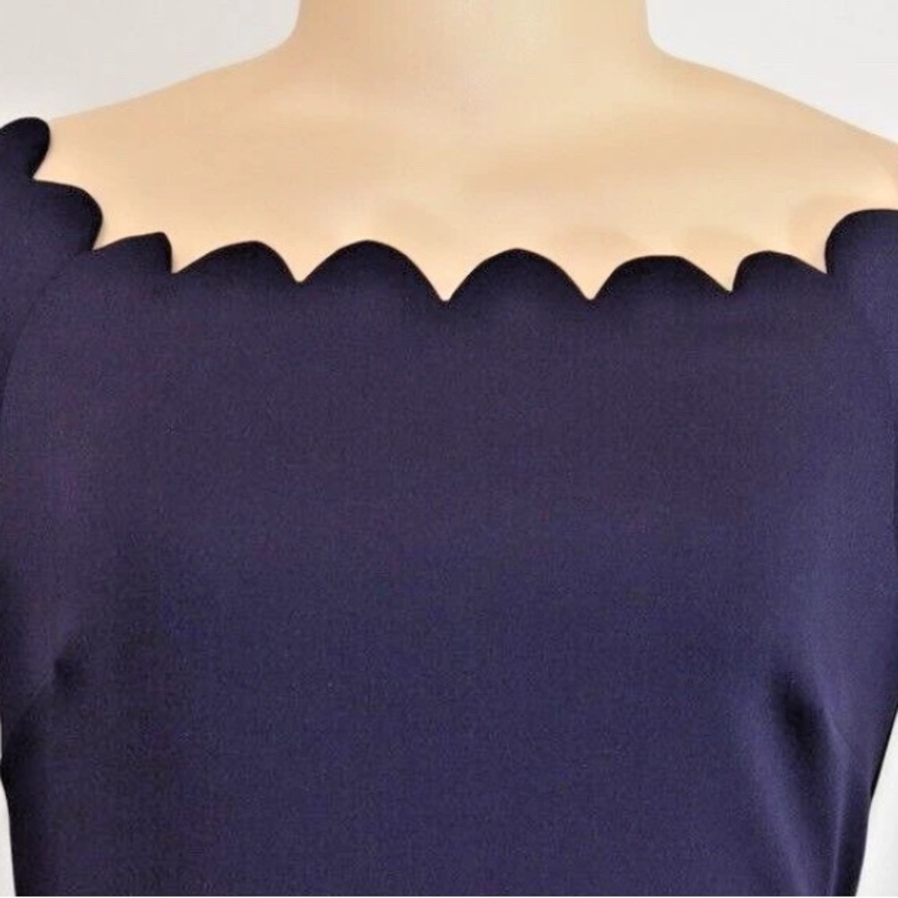 Ted Baker Navy Off Shoulder Cocktail Dress US Size 6-8/Medium In Beautiful Bag - Picture 4 of 13
